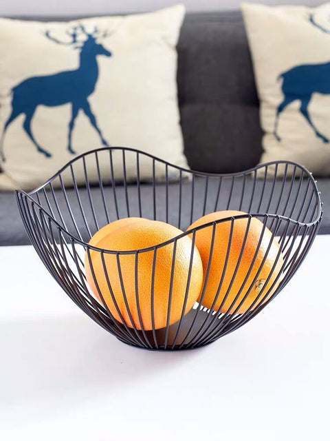 Wavy Metal Wire Fruit & Serving Bowl