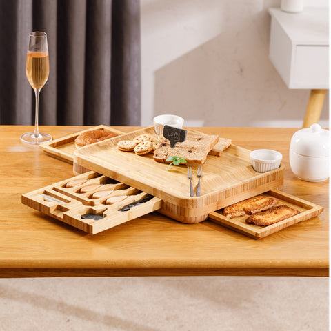 Premium Bamboo Expandable Cheese & Charcuterie Board