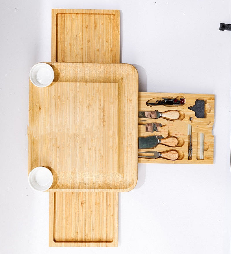 Premium Bamboo Expandable Cheese & Charcuterie Board