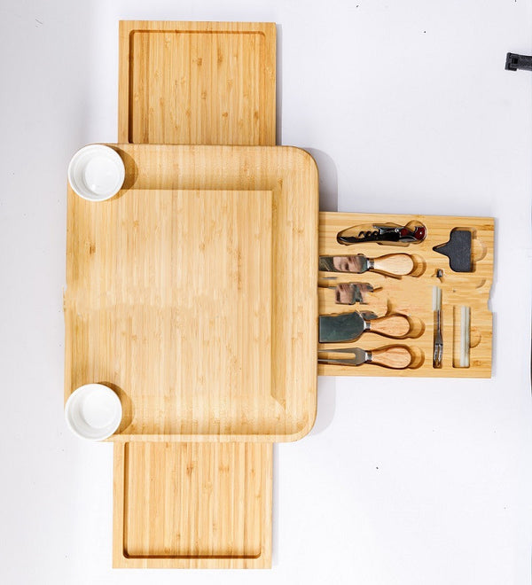 Wudy Kitchen — Premium Bamboo Expandable Cheese & Charcuterie Board