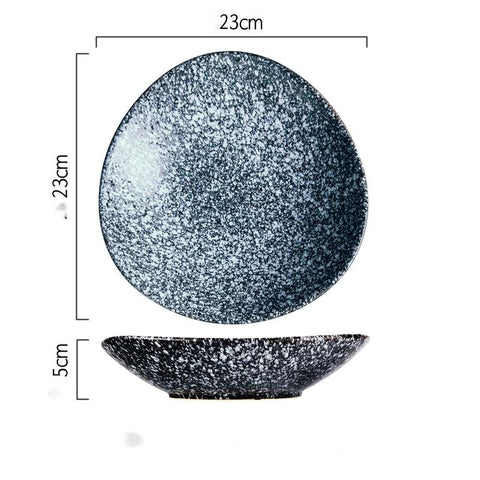 Nordic Irregular Color-Glaze Porcelain Plate Collection – 8 Inch