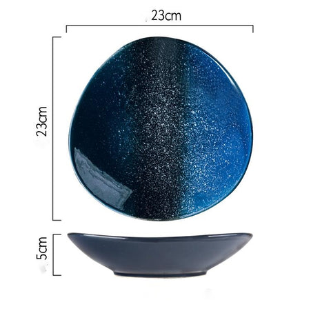 Nordic Irregular Color-Glaze Porcelain Plate Collection – 8 Inch