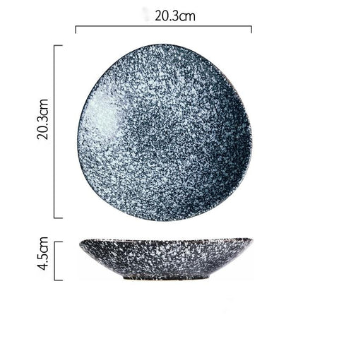 Nordic Irregular Color-Glaze Porcelain Plate Collection – 8 Inch