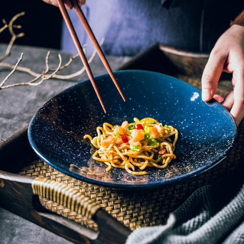 Nordic Irregular Color-Glaze Porcelain Plate Collection – 8 Inch