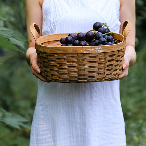 Wudy Spring Hand Woven Fruit-Vegetable and Picnic Basket