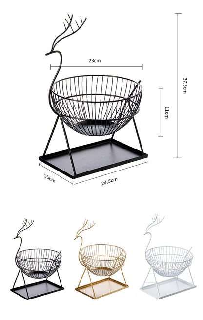 Wudy Deer Antler Basket | Sculptural Luxury Centerpiece