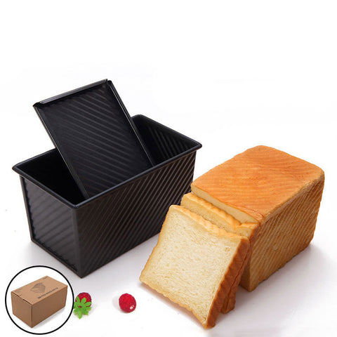 Rectangle Aluminum Bread Baking Mold – Nonstick Loaf Pan with Lid