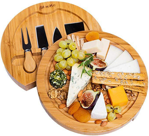 Bamboo Charcuterie Board with Hidden Knife Set