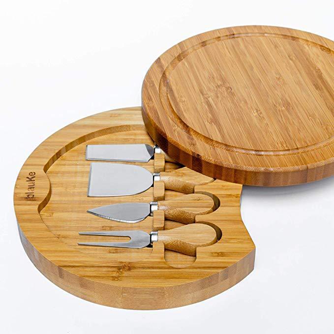Bamboo Charcuterie Board with Knife Drawer