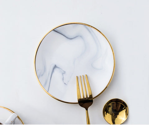 Marble Elegance Premium Porcelain Tableware Collection