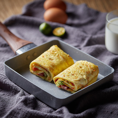 Modern Rectangular Aluminum Non-Stick Omelette Pan – Designed for Daily Precision