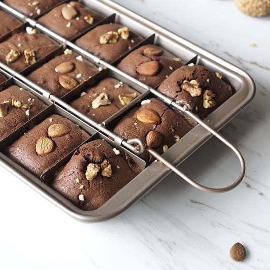 Wudy Non-Stick Brownie Baking Pan | Removable Divider Mold