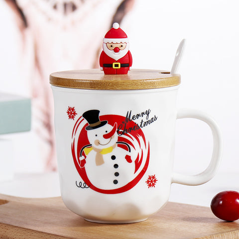 Santa Claus Christmas Tree Ceramic Cup Cartoon Mug