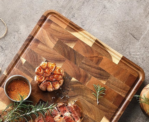 Acacia End-Grain Cutting Board 35×25cm