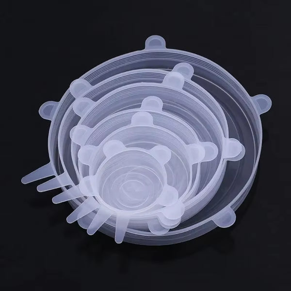 Kitchen Microwave Food Covers Bowl Caps Elastic Silicone Lid Cap Universal Adaptable Lids Silicone Cover Stretch Lids