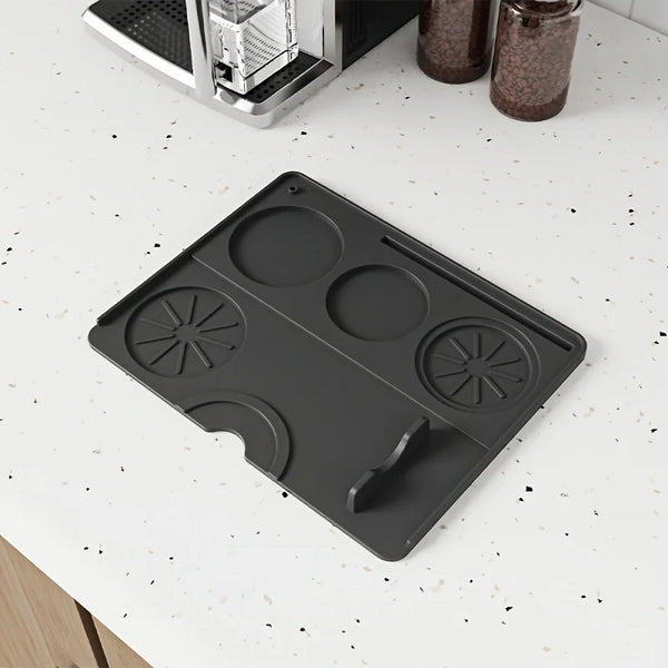 Silicone Coffee Tamper Mat Espresso Tamping Mat Waterproof Food-Grade Coffee Tamping Pad Heat Resistant Tamp Station for Barista