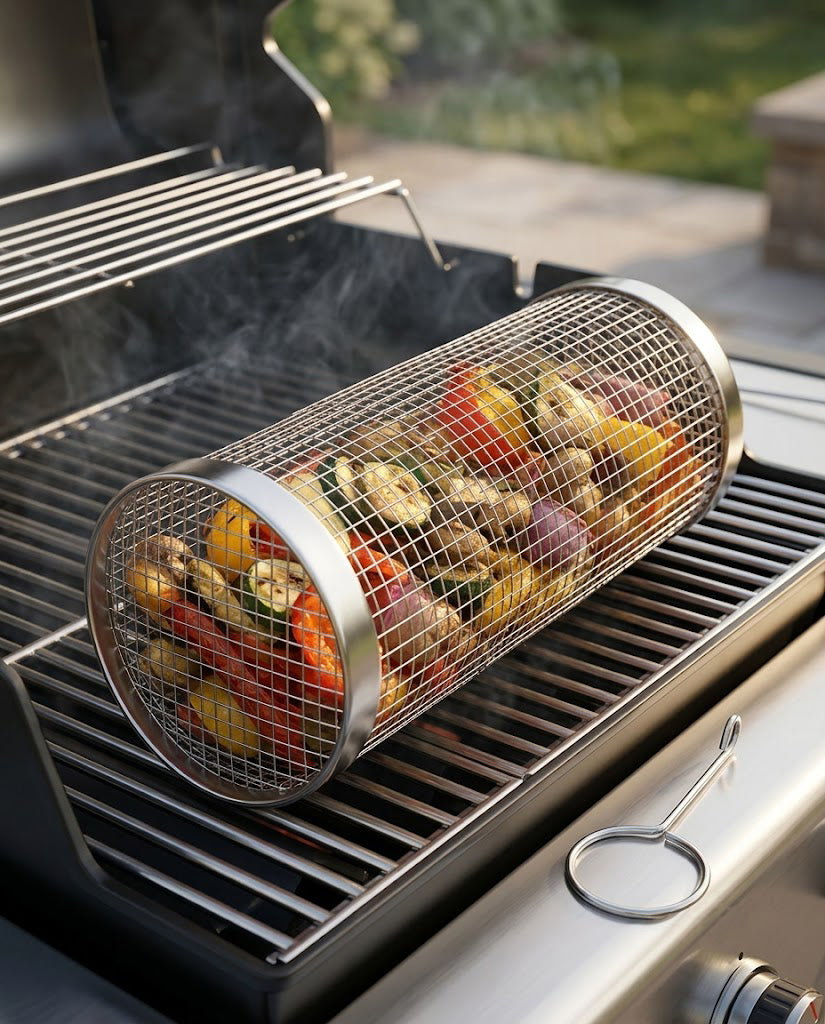 Stainless BBQ Rolling Cage — Wudy Kitchen, image 1