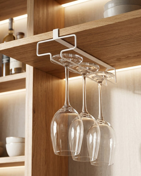 Under-Cabinet Wine Glass Rack — Wudy Kitchen, image 1