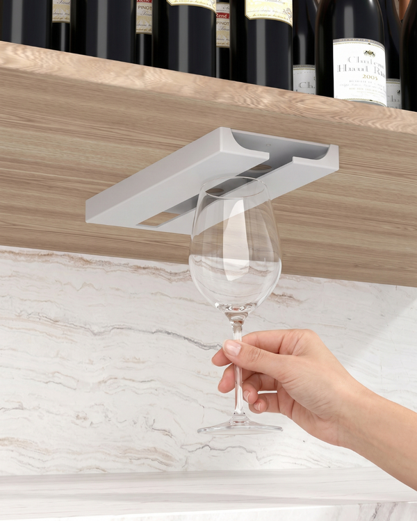 Under-Cabinet Wine Glass Rack — Wudy Kitchen, image 1