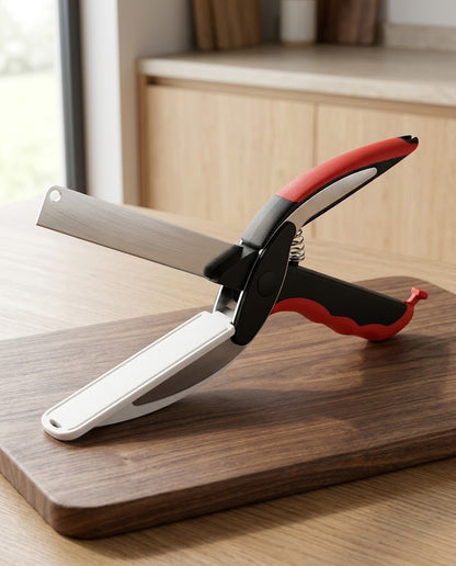 2-in-1 Kitchen Scissors with Built-in Board