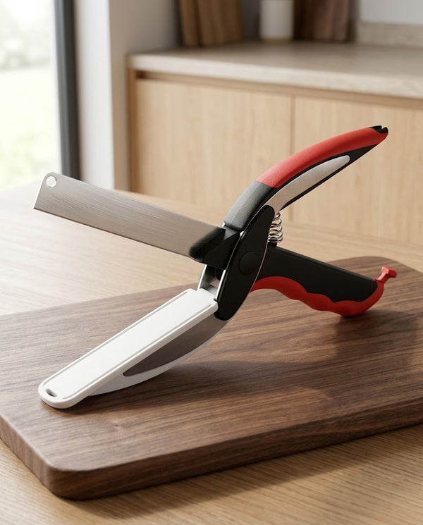 2-in-1 Kitchen Scissors with Built-in Board