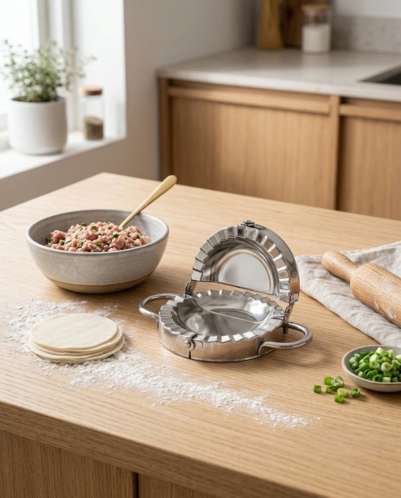 Stainless Steel Dumpling Press — Small / Medium / Large — Wudy Kitchen, image 1