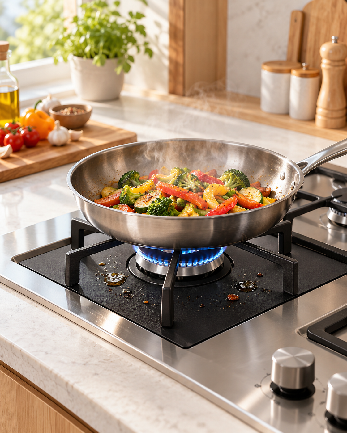 Reusable Gas Hob Burner Liners – Non-Stick, Cut-to-Fit (4 Pack)