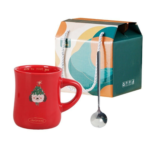 Christmas Pet Ceramic Mug Gift Box – Cute Cat & Dog Holiday Cup
