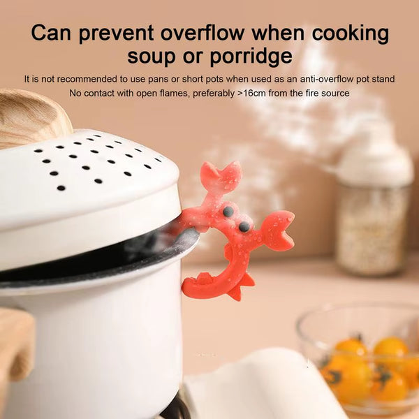 Utensil Rest Crab Shaped Silicone Utensil Rest Countertop Ladle Holder Anti-Overflow Stove Top Spatula Holder Kitchen Gadget