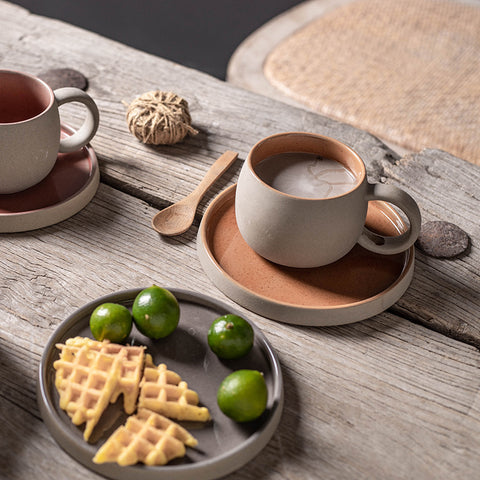 Wudy Ceramic Mug & Saucer Set