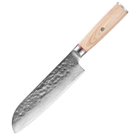 Damascus Steel Kitchen Knife Set – Patterned Finish, Wood Handles