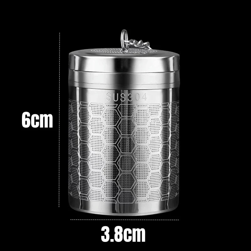 Fine mesh, clear cup