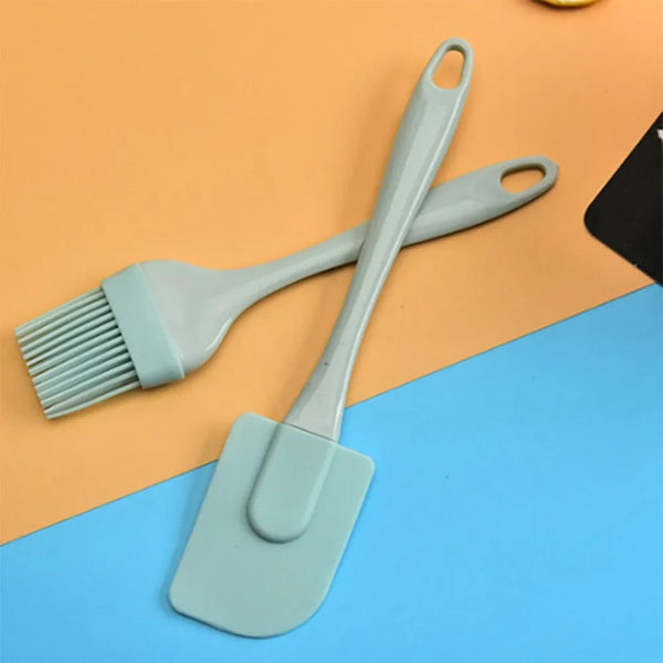 3Pcs Cream Scraper DIY Bread Cake Butter Spatula Mixer Oil Brush Kitchen Baking Tool Silicone Spatula Non-Stick