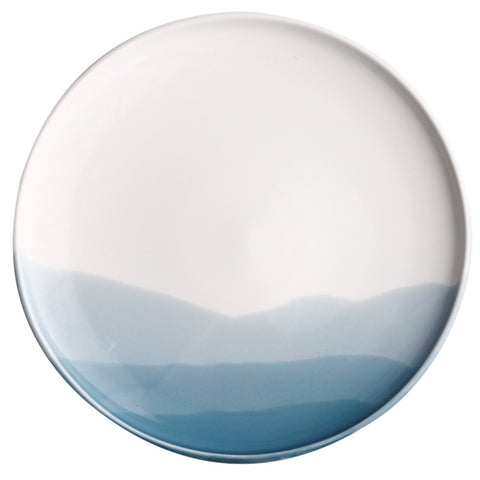 Nordic Fine Porcelain Dinnerware – Blue Gradient Bowls & Plates