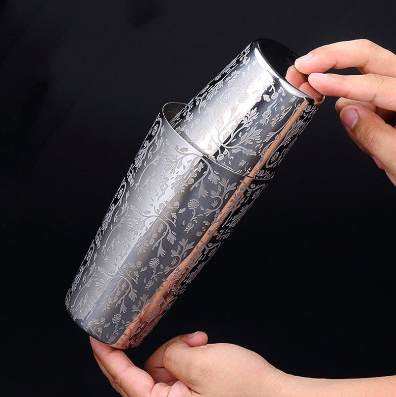 Patterned Stainless Shaker Set