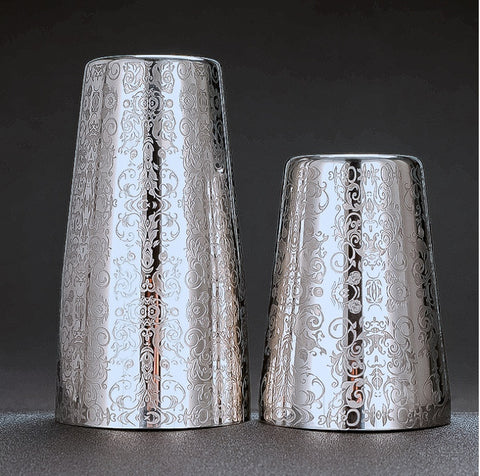 Patterned Stainless Steel Boston Shaker Set