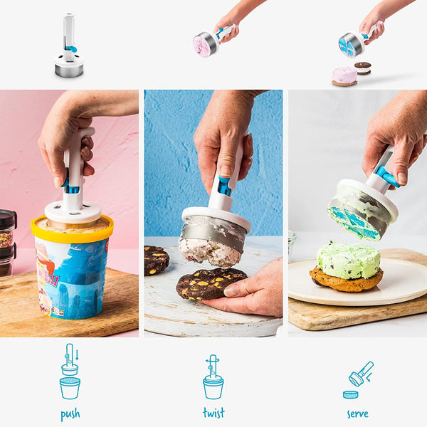 Wudy Kitchen — Ice-cream Spoon Maker Ice Cream Sandwich Rotating Spoon