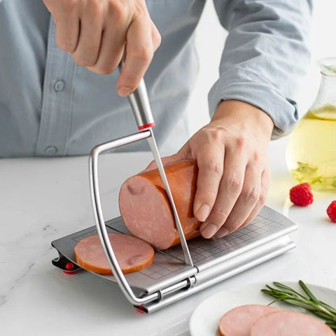 Butter, Cheese & Ham Slicer with Non-Slip Steel Cutter Board