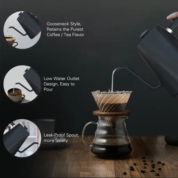 1200W Gooseneck Electric Kettle with Temperature Control Electric Kettle for Coffee and Tea Kettle Coffee Pot 110V/220V