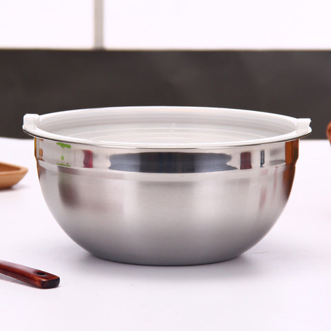 Stainless Steel 5-Piece Mixing Bowl Set – Airtight Lids