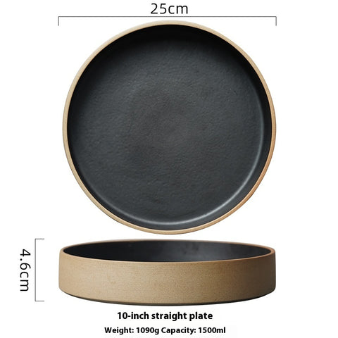Wudy Handmade Pottery Clay Deep Plate