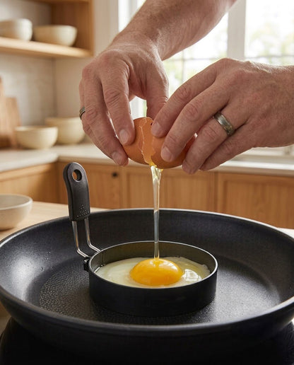 Stainless Steel Egg Ring with Anti-Scald Handle
