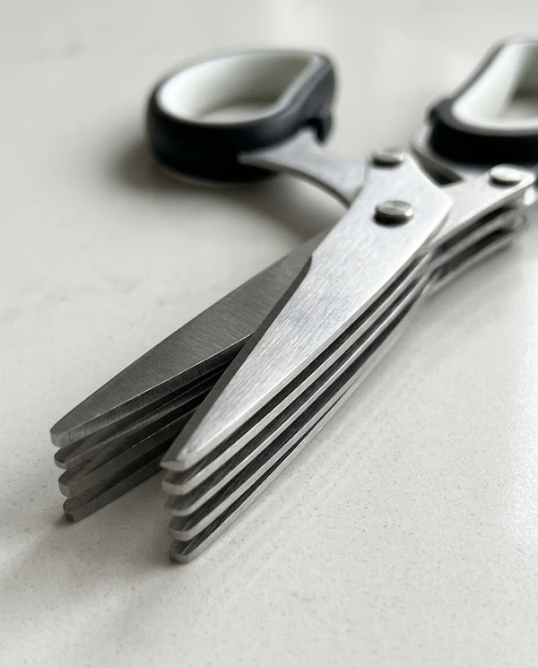 Multifunctional Muti-Layers Stainless Steel Knives Multi-Layers Kitchen Scissors Scallion Cutter Herb Laver Spices Cook Tool Cut