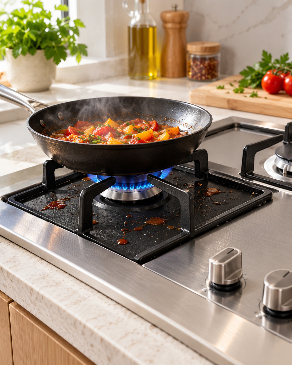 Reusable Gas Hob Burner Liners – Non-Stick, Cut-to-Fit (4 Pack)