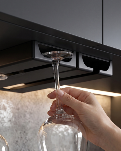 Under-Cabinet Wine Glass Rack — Wudy Kitchen, image 2
