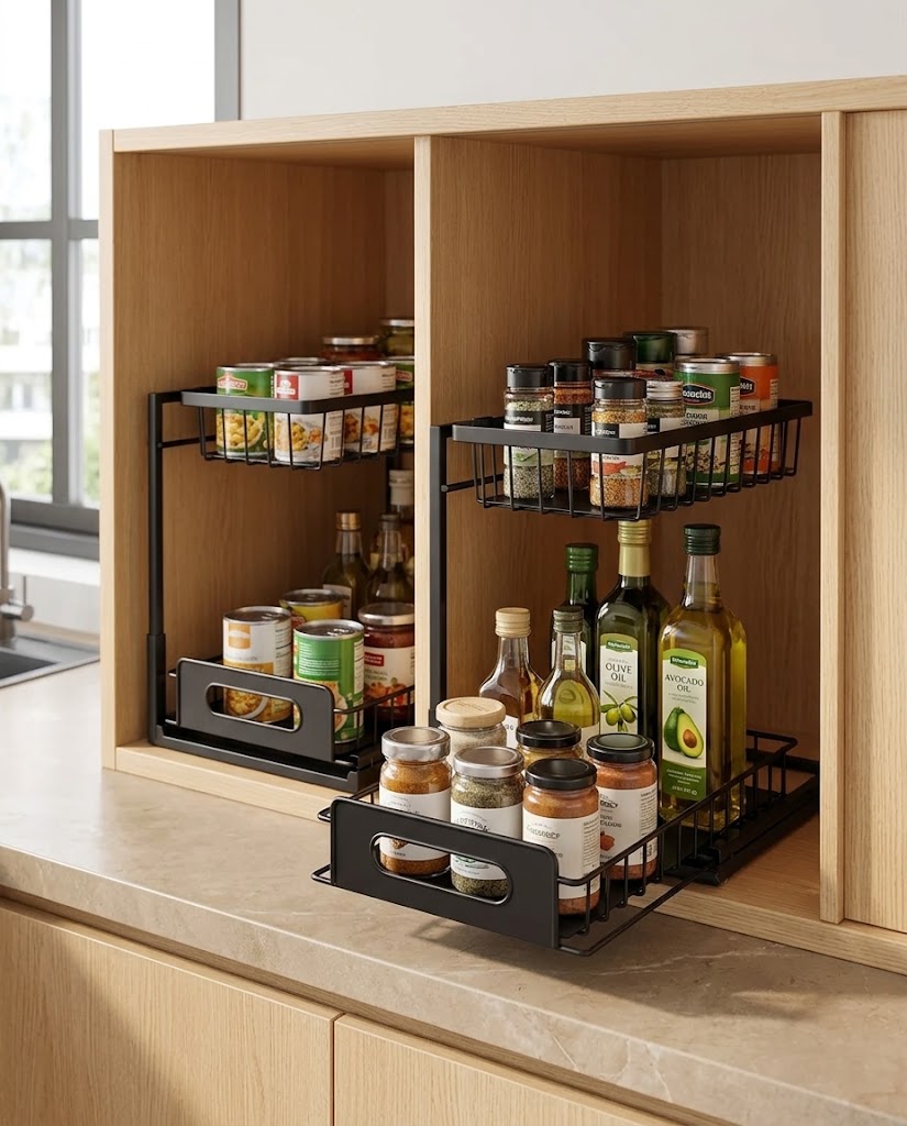 2-Tier Under-Sink Pull-Out Baskets