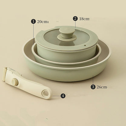 Wudy 4pc Smart Household Pan Set | Stackable Non-Stick Cookware
