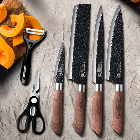 6-Piece Stainless Steel Kitchen Knife Set with Gift Box