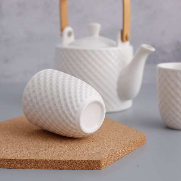 Wudy Kitchen — Modern Style Luxury Tea Set with Stand (1 Pot + 6 Cups)