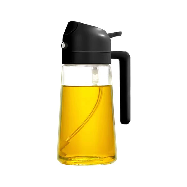 500Ml Oil Empty Bottle 2In1 Sprayer & Pourer Plastic Oil Container Kitchen Cooking Oil Dispenser Vaporizer Cruet for Camping BBQ